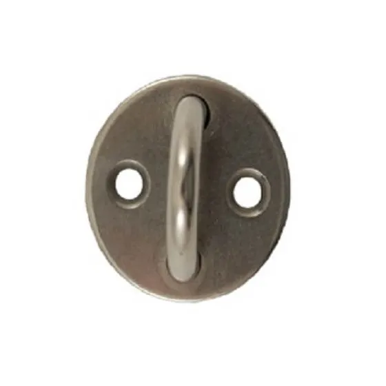 Etrier inox forg&eacute; sur platine ronde diam&egrave;tre 40mm